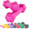 MOVIT 2er Set Neopren Hanteln, Kurzhanteln mit Oberfläche aus Neopren, 2x 0,5kg Pink
