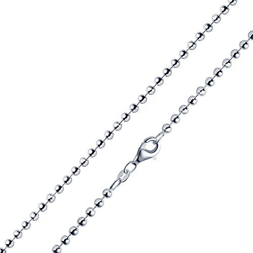 MATERIA 2,7mm Kugelkette Silber 925 hochglänzend - Halskette Damen Collier in 40-70cm mit Box #K10, Länge Halskette:70 cm