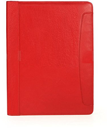 Alassio 30093 - Schreibmappe Vallo, DIN A4, aus Nappa-Leder, rot, ca. 33 × 25 × 2,5 cm