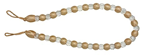 Alan Symonds Earle Beaded Rope Curtain Tie Back, Latte