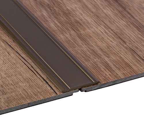 GedoTec Transition profile self adhesive Aluminium SUPER FLAT Transition rail Soil profile Wide 30 mm 3 Colors 100 cm or 200 cm Made in Germany - Aluminium bronze anodised, 100 cm