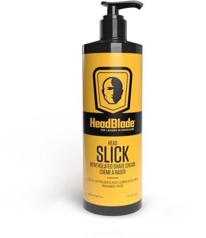 HeadBlade - HeadSlick Mentholated Shave Cream, Use it Anywhere You Shave - 8 fl oz