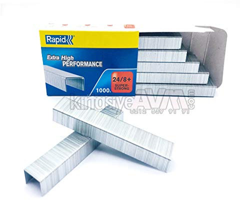 5 x Box mit 1000 Heftklammern Rapid 24/8 + Super Strong