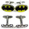 kilofly Manschettenknöpfe, 2 Paar im Set, 2 verschiedene Batman-Designs, in Samt-Geschenkschachtel