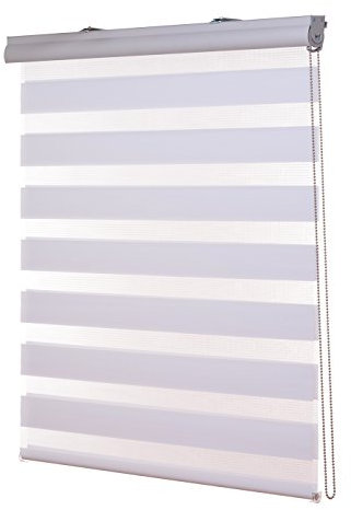 Ventanara® Doppelrollo Weiß Kassetten Duo Rollo Seitenzugrollo inklusive Montagematerial 80 x 160 cm