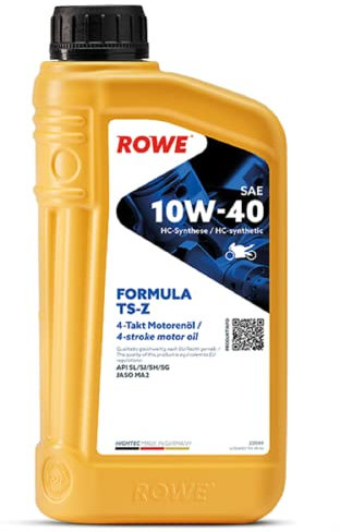ROWE 20049 HIGHTEC FORMULA SAE 10W-40 TS-Z - Motorenöl für 4-Takt-Motorräder mit nass laufender Ölbadkupplung - 1 Liter