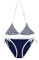 La-V Mädchen Triangel Bikini Zweiteilig Navy-Weiß/Größe 128/134