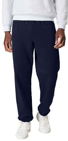 Hanes Men's EcoSmart Non-Pocket Sweatpant, Navy, Large