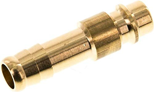Kupplungsstecker (NW7,2) 10mm Schlauch, Messing Werkstoff:Messing Schlauchdurchmesser (innen):10mm