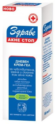 Zdrave Akne-Stop Mattierende Creme-Gel für fettige und zu Akne neigende Haut 50 ml