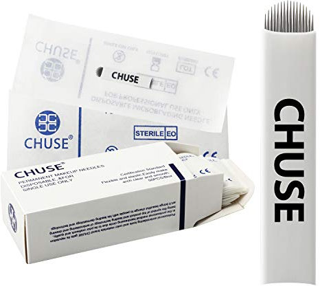 CHUSE 16 U 50pcs 0.25mm Nano Microblading Needle Permanent Makeup Manual Eyebrow Tattoo Needle
