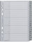 Leitz Register für A5, Deckblatt aus Karton und 20 Trennblätter aus Kunststoff, Taben mit alphabetischem Aufdruck A-Z, Überbreite, Grau, 12650000