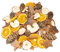 NaDeco Weihnachts-Potpourri, Gewicht 250g | Weihnachtsdeko | Adventskranz Deko Set | Weihnachten Bastelset mit Zimtstangen, Orangenscheiben, Apfelscheiben, Tannenzapfen und Kokossternen | Streudeko