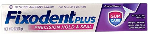 Fixodent Plus Denture Adhesive Cream Food Barrier 2 Ounce