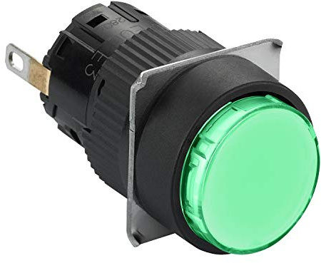 PILOTO REDONDO VERDE, LED 24 V