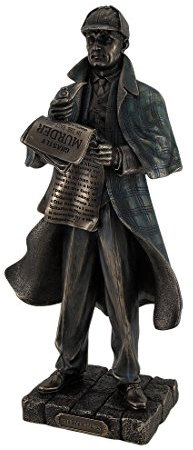 Zeckos Veronese Design Detektiv Sherlock Holmes Metallic-Bronzestatue