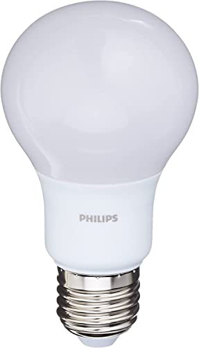 Philips LED E27 Edison Screw Warm Bulb, Frosted, 8 W (60 W) - White Light