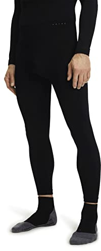 FALKE Men's Warm Long M TI Functional Yarn Quick Dry 1 Piece Base Layer Bottom, Black (Black 3000), XL
