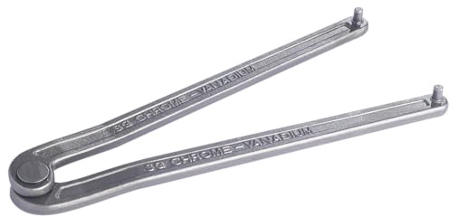SW-Stahl S1463 Stirnlochschlüssel Verstellbar - 180 mm Zapfenschlüssel | Für Zweilochmuttern ab 11 mm - Zapfen 4,1 mm - Winkelschleifer Schlüssel & Visco-Lüfter - Profi Werkzeug Stahl