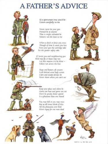 HDmirrorR Father's Advice shooting poem greeting card by Bryn Parry