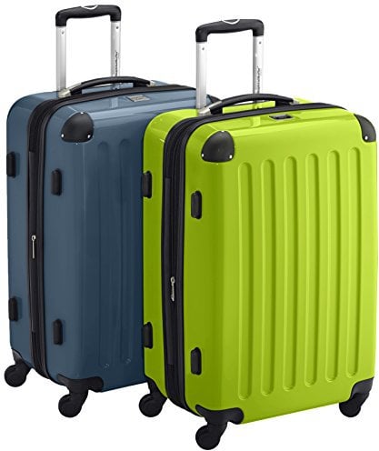 HAUPTSTADTKOFFER - Alex - 2er Koffer-Set Hartschale glänzend, TSA, 65 cm, 74 Liter, Waldgrün-Apfelgrün