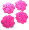 MSV Duschmatte Badematte Badewanneneinlage Anti Rutsch Pads Kieselstein antibakteriell rutschfest mit Saugnäpfen Pink, 4 Stück 13 x 12 cm