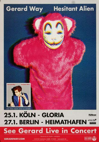 Gerard Way - Hesitant Alien, Köln & Berlin 2015 » Konzertplakat/Premium Poster | Live Konzert Veranstaltung | DIN A1 «