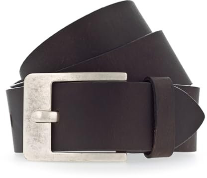 VANZETTI by BGM Herren Ledergürtel Made in Germany dunkelbraun 110