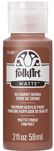 FolkArt Acrylic Paint in Assorted Colors (2 oz), 943, Burnt Sienna
