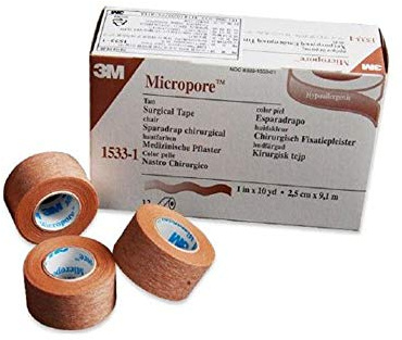 3M Micropore Tape 1 x 10 yd TAN Box: 12