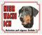 Warntafel Dobermann gelb 12 x 3,5 cm