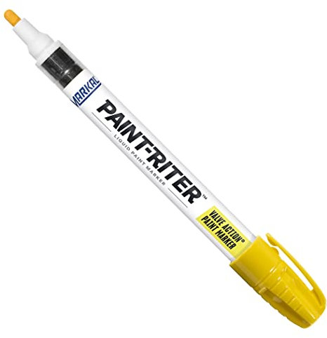 MARKAL 96821 Valve Action Paint Marker, Pointe ogive de 3 mm, Jaune (Pack de 12)
