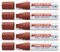 5er Sparpack Fenster/Kreidemarker edding 4090 diverse Faben zur Auswahl (Neon Sortierung) (5er Set, braun)