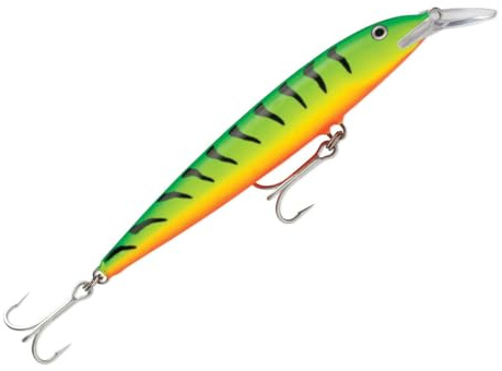 Rapala Floating Magnum Schwimmender Köder für Süßwasser- und Meeresangeln, Unisex, FMAG14, Firetiger, 14cm, 22g