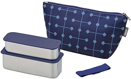 THERMOS Fresh Lunch Box 2-stage 635ml Navy DSA-601W NVY (Japan Import) by TWR