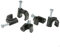 7mm Round Black Cable Clips Extension Lead Holder Discreet Organising Solution with Masonry Nail Pack of 200