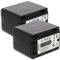 2 Batterie VW-VBT380 per Panasonic HC-V230, V250, V270.. / VFX979 ... v. lista! [3.6V - 3560mAh - Infochip (con indicazione del tempo rimanente di ripresa!)