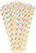 PEARL Strohhalme Papier: 100 Retro Papier-Trinkhalme in 4 Farben, gestreift, lebensmittelecht (Papierstrohhalme, Strohalme, Strohhalm aus)