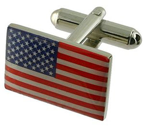 Select Gifts Manschettenknöpfe Manschettenknöpfe USA-Flagge~ United States Anerican Flagge Manschettenknöpfe wählen Sie Geschenk Tasche