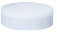 MAUL Magnete MAULsolid Ø20mm (10 Stück) | Mini Magnete aus Kunststoff mit 300g Haftkraft | Starke Magnete für Whiteboard und Magnettafel | ideal für Büro, Homeoffice und Werkstatt | Weiß