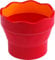 Faber-Castell 181517 - Wasserbecher Clic&Go, rot, faltbarer Pinselbecher, spülmaschinenfest