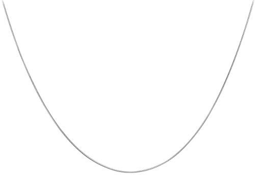 CARISSIMA 18ct White Gold Unisex Mini Snake Chain of 46cm/18