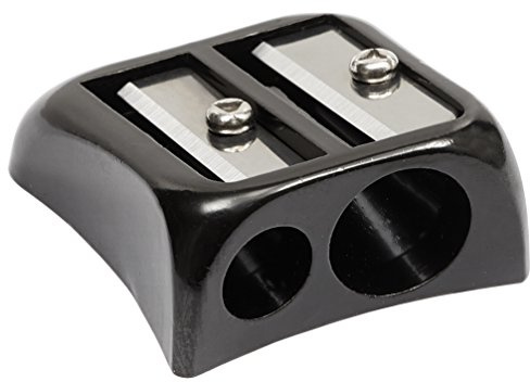Swordfish ‘Blinc Blinc’ Double-Hole Zinc Pencil Sharpener with Strong Metal Casing [Pack of 12] 40285