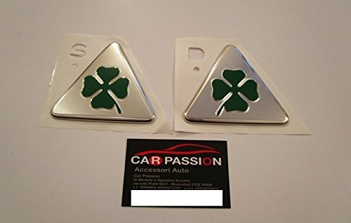 2 Stemmi loghi ALFA ROMEO MITO ORIGINALI quadrifoglio verde