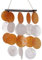 GURU SHOP Langes Muschel Windspiel, Klangspiel - Orange Weiß, 30x20x1 cm, Windspiele & Klangspiele