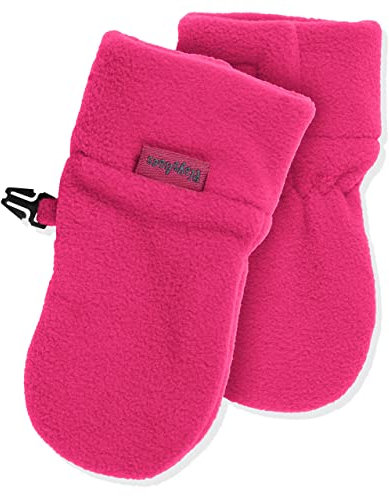 Playshoes Unisex Fleece Fäustlinge, Baby pink, 6-12 M