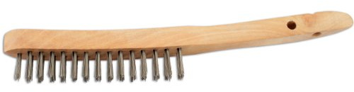 Connect 32127 2 Row Wooden Handle Wire Scratch Brush 4pc