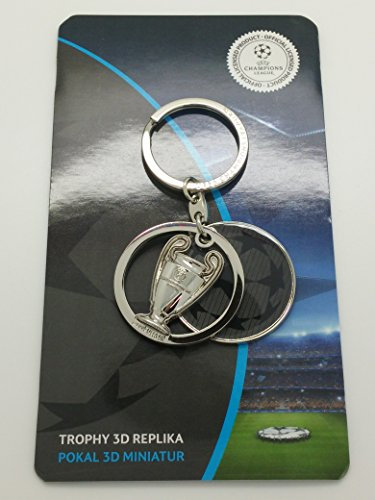 UEFA Pokalreplika CL Pokal-Schlüsselanhänger Acryl, silber, UEFA-CL-SA-AC,
