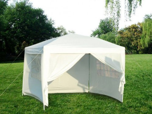 Varan Motors BC-Elec – Gartenpavillon, zusammenklappbar, Pavillon, weiß, 3 x 3 m