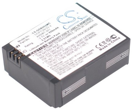 Batterie Compatible avec fit to GoPro 1ICP7/26/33-2, 601-00724-00A, AHDBT-201, Hero 03, Hero 3, AHDBT-301